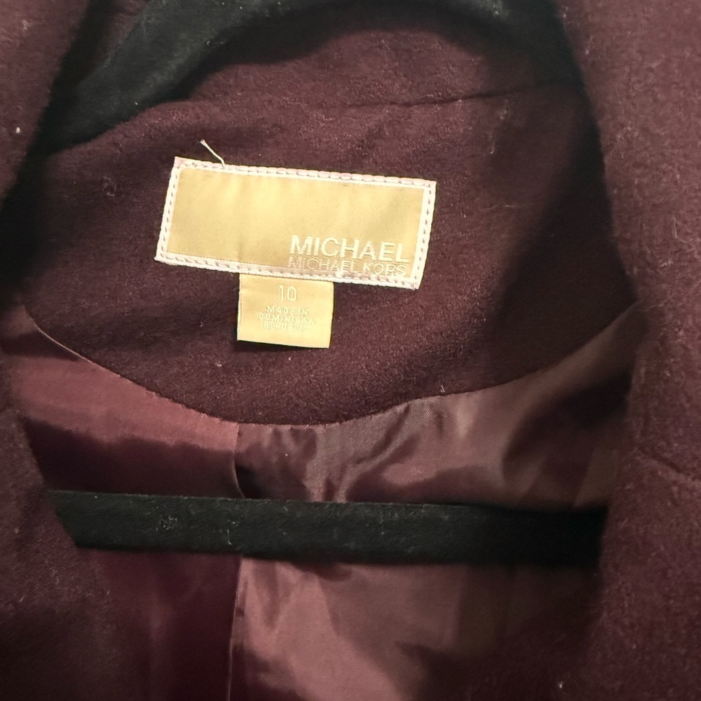 MICHAEL Michael Kors Women's Burgundy Trench Coat - Picture 3 of 5